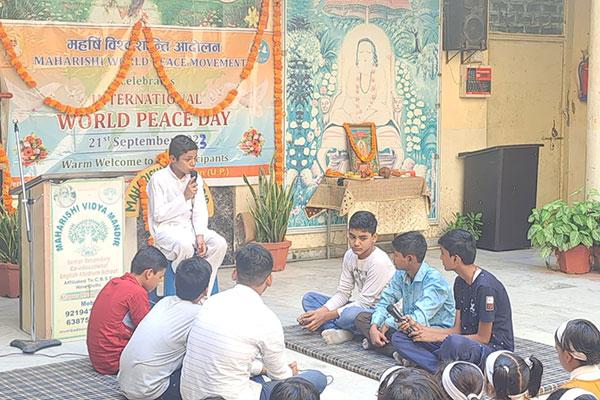 Maharishi Vidya Mandir school Badaun celebrated International Day of Peace.
